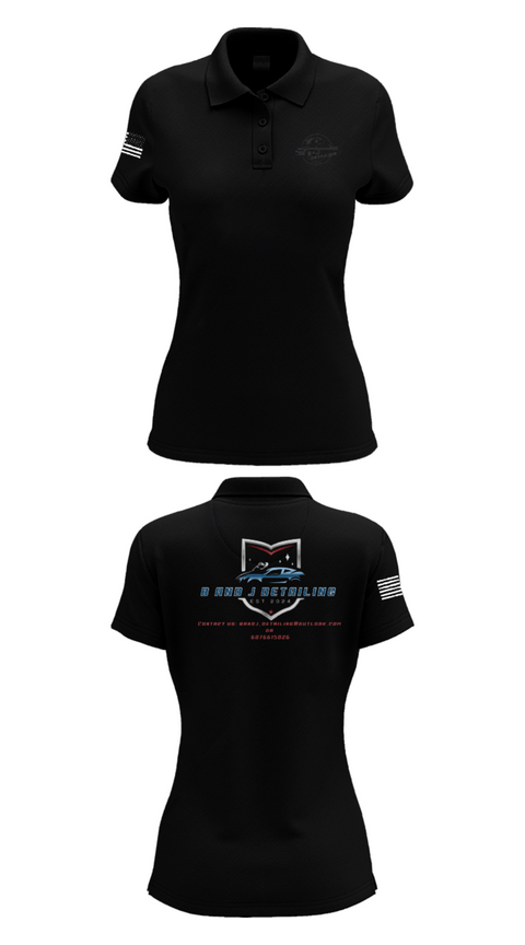 Womens Short Sleeve Performance Polo, B and J Detailing, , Teamtime, Team time, sublimation, custom sports apparel, team uniforms, spirit wear, spiritwear, sports uniforms, custom shirts, team store, custom team store, fundraiser sports, apparel fundraiser