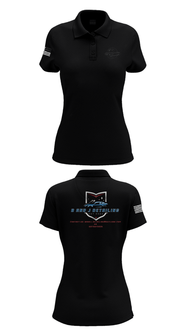 Womens Short Sleeve Performance Polo, B and J Detailing, , Teamtime, Team time, sublimation, custom sports apparel, team uniforms, spirit wear, spiritwear, sports uniforms, custom shirts, team store, custom team store, fundraiser sports, apparel fundraiser