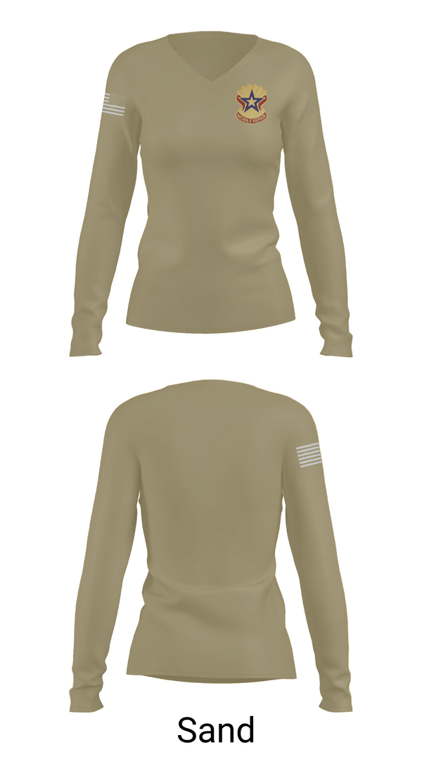 Womens Long Sleeve Vneck Shirt, 71st Maintenance Battalion, Army, Teamtime, Team time, sublimation, custom sports apparel, team uniforms, spirit wear, spiritwear, sports uniforms, custom shirts, team store, custom team store, fundraiser sports, apparel fundraiser