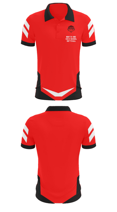 North Side High School Softball 21306920 Short Sleeve Performance Polo - 35