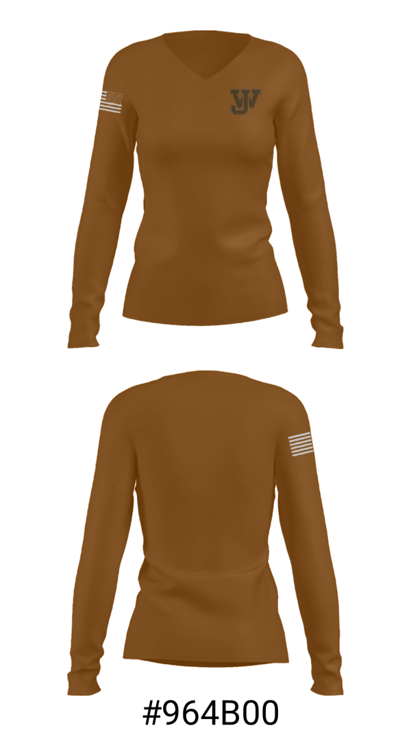 Women's Long Sleeve Vneck Shirt, West Jefferson High School Baseball, Baseball, Teamtime, Team time, sublimation, custom sports apparel, team uniforms, spirit wear, spiritwear, sports uniforms, custom shirts, team store, custom team store, fundraiser sports, apparel fundraiser