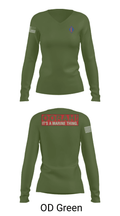 1st Marine Regiment 32808075 Women's Long Sleeve V-neck Shirt - 43