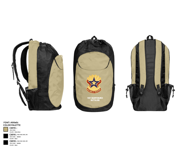 Gear Bag, 71st Maintenance Battalion, Army, Teamtime, Team time, sublimation, custom sports apparel, team uniforms, spirit wear, spiritwear, sports uniforms, custom shirts, team store, custom team store, fundraiser sports, apparel fundraiser