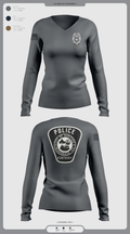 Hartford Police Department 37049516 Women's Long Sleeve V-neck Shirt -1 1