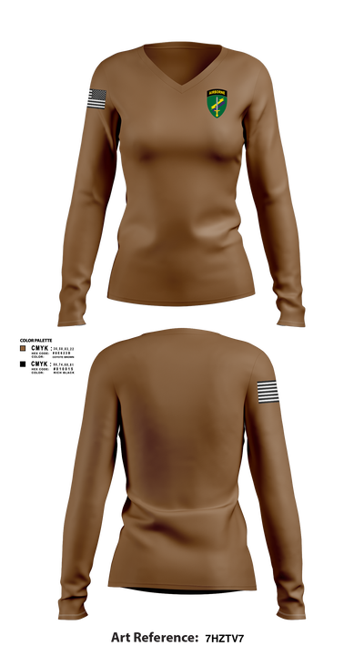 CAT 4111 31010816 Women's Long Sleeve V-neck Shirt - 1