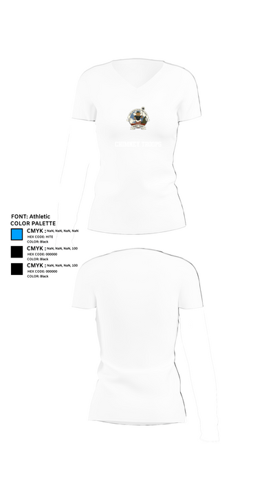 Chimney troops 46116890 Women's Short Sleeve V-neck Shirt - 18