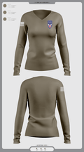 1/11TH ABN DIV 2498092 Women's Long Sleeve V-neck Shirt - 1