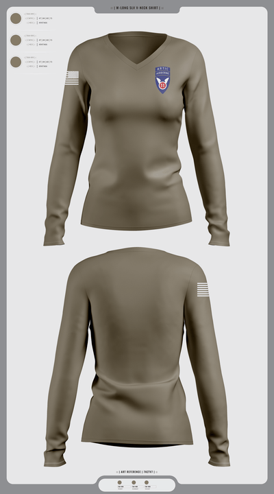 1/11TH ABN DIV 2498092 Women's Long Sleeve V-neck Shirt - 1