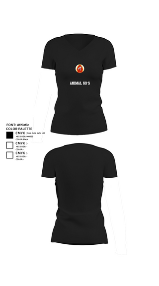 Womens Short Sleeve Vneck Shirt, Animal 60’s, , Teamtime, Team time, sublimation, custom sports apparel, team uniforms, spirit wear, spiritwear, sports uniforms, custom shirts, team store, custom team store, fundraiser sports, apparel fundraiser