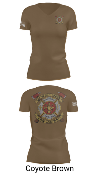 Womens Short Sleeve Vneck Shirt, Boulder creek fire, , Teamtime, Team time, sublimation, custom sports apparel, team uniforms, spirit wear, spiritwear, sports uniforms, custom shirts, team store, custom team store, fundraiser sports, apparel fundraiser