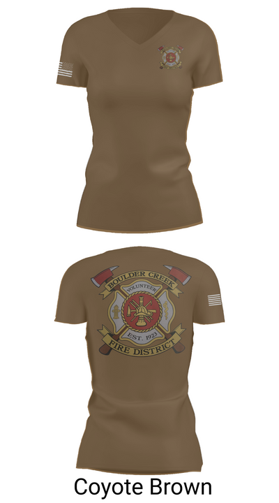 Boulder creek fire 92680239 Women's Short Sleeve V-neck Shirt - 8