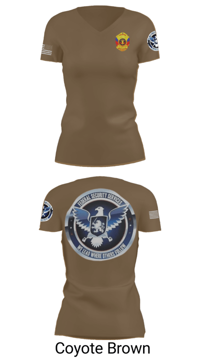 TS FEDERAL PRIVATE SECURITY & BODYGUARD 72741630 Women's Short Sleeve V-neck Shirt - 8