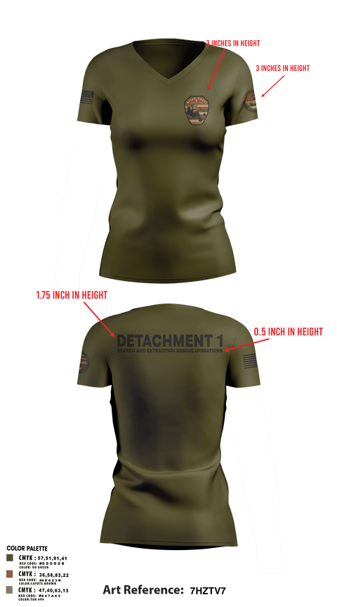 Womens Short Sleeve Vneck Shirt, Detachment 1, Air Force, Teamtime, Team time, sublimation, custom sports apparel, team uniforms, spirit wear, spiritwear, sports uniforms, custom shirts, team store, custom team store, fundraiser sports, apparel fundraiser