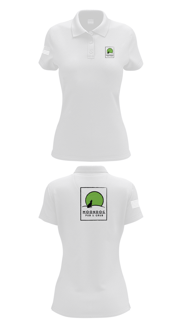 Womens Short Sleeve Performance Polo, Moondog pub and grub, , Teamtime, Team time, sublimation, custom sports apparel, team uniforms, spirit wear, spiritwear, sports uniforms, custom shirts, team store, custom team store, fundraiser sports, apparel fundraiser