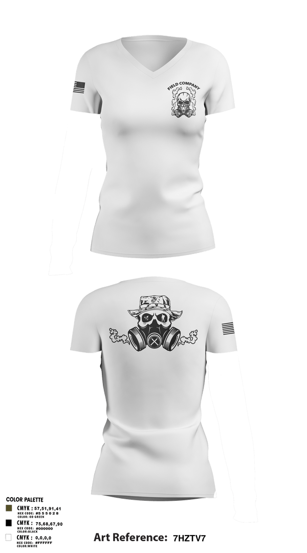 Women's Short Sleeve Vneck Shirt, Field Company, Marines, Teamtime, Team time, sublimation, custom sports apparel, team uniforms, spirit wear, spiritwear, sports uniforms, custom shirts, team store, custom team store, fundraiser sports, apparel fundraiser