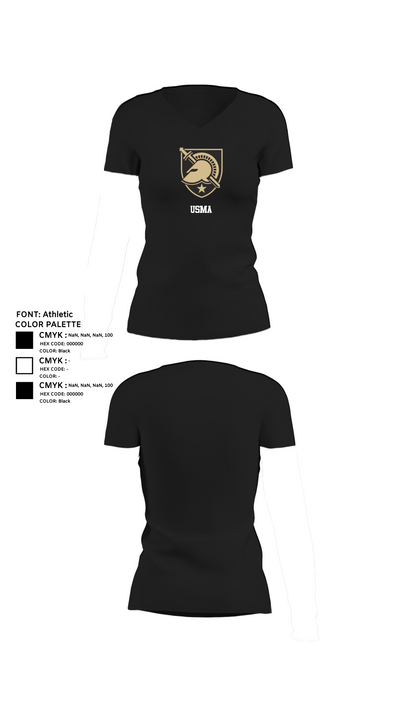 USMA 12751694 Women's Short Sleeve V-neck Shirt - 24