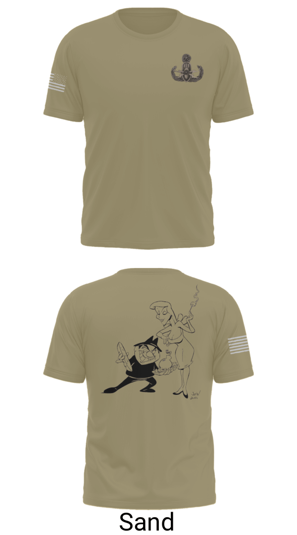 Old School Cotton Feel Shirt, 18th EOD Det, Army, Teamtime, Team time, sublimation, custom sports apparel, team uniforms, spirit wear, spiritwear, sports uniforms, custom shirts, team store, custom team store, fundraiser sports, apparel fundraiser
