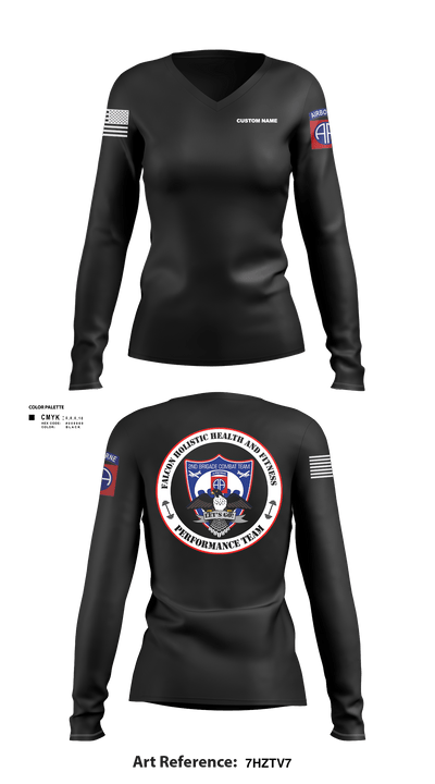 2BCT H2F 96509801 Women's Long Sleeve V-neck Shirt - 14