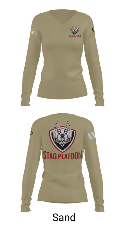 Eagle troop 2/2 62182830 Women's Long Sleeve V-neck Shirt - 97