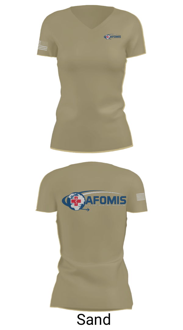 Women's Short Sleeve Vneck Shirt, AFOMIS, Air Force, Teamtime, Team time, sublimation, custom sports apparel, team uniforms, spirit wear, spiritwear, sports uniforms, custom shirts, team store, custom team store, fundraiser sports, apparel fundraiser