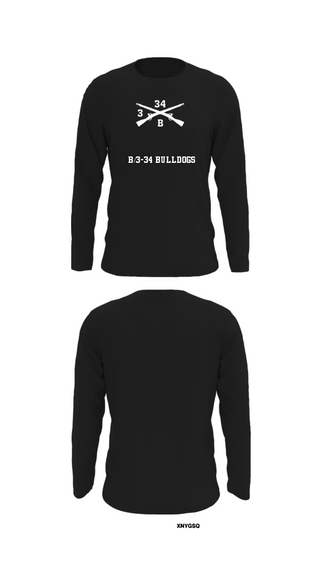 Long Sleeve Performance Shirt, B/3-34 Bulldogs, Army, Teamtime, Team time, sublimation, custom sports apparel, team uniforms, spirit wear, spiritwear, sports uniforms, custom shirts, team store, custom team store, fundraiser sports, apparel fundraiser