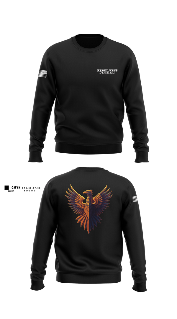 Crew Neck Sweatshirt, RebelVetsCreations, Army, Teamtime, Team time, sublimation, custom sports apparel, team uniforms, spirit wear, spiritwear, sports uniforms, custom shirts, team store, custom team store, fundraiser sports, apparel fundraiser