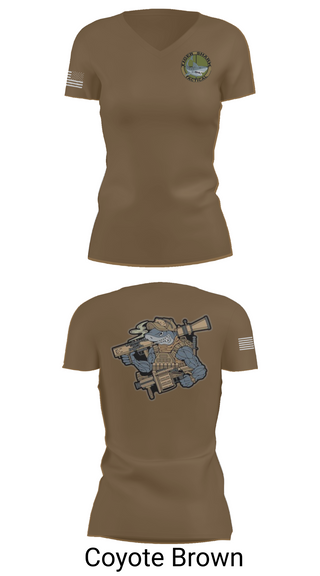 Womens Short Sleeve Vneck Shirt, Wilmington Tiger Shark, Army, Teamtime, Team time, sublimation, custom sports apparel, team uniforms, spirit wear, spiritwear, sports uniforms, custom shirts, team store, custom team store, fundraiser sports, apparel fundraiser