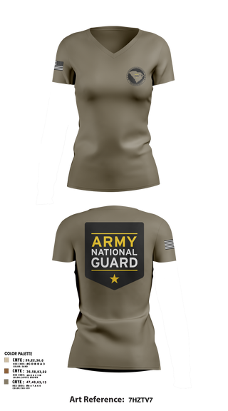 Womens Short Sleeve Vneck Shirt, , National Guard, Teamtime, Team time, sublimation, custom sports apparel, team uniforms, spirit wear, spiritwear, sports uniforms, custom shirts, team store, custom team store, fundraiser sports, apparel fundraiser