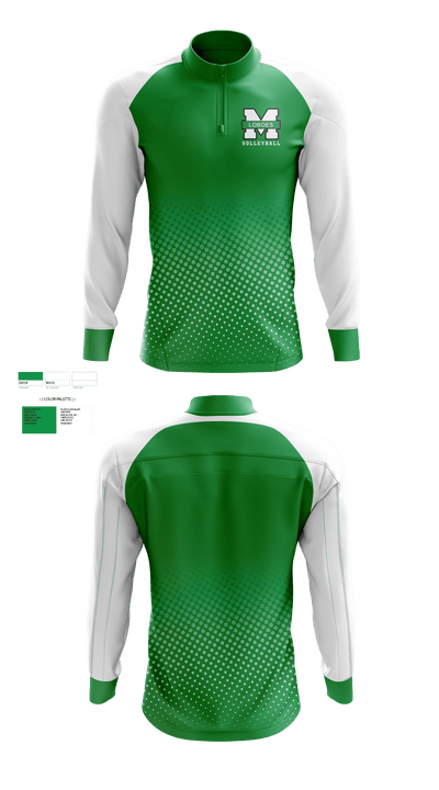 Monahans High School Volleyball 83796178 Quarter Zip Jacket - 1