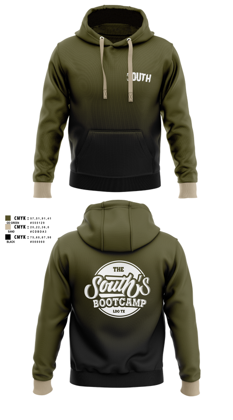 Hoodie, South’s Boot Camp, , Teamtime, Team time, sublimation, custom sports apparel, team uniforms, spirit wear, spiritwear, sports uniforms, custom shirts, team store, custom team store, fundraiser sports, apparel fundraiser