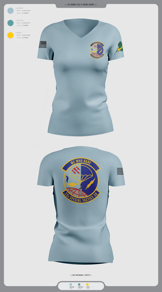 Womens Short Sleeve Vneck Shirt, 23 STS, Air Force, Teamtime, Team time, sublimation, custom sports apparel, team uniforms, spirit wear, spiritwear, sports uniforms, custom shirts, team store, custom team store, fundraiser sports, apparel fundraiser