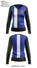 Blue Bombers Volleyball 9845918 Women's Long Sleeve V-neck Shirt - 41