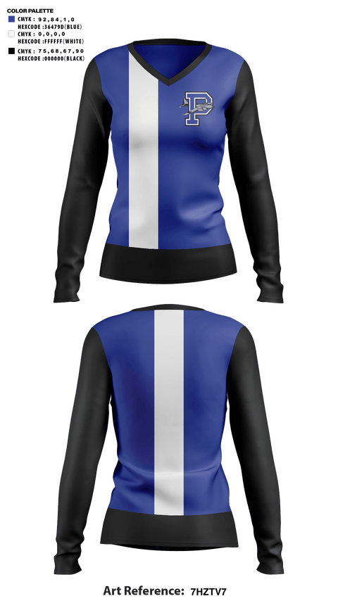Womens Long Sleeve Vneck Shirt, Blue Bombers Volleyball, Women's Volleyball, Teamtime, Team time, sublimation, custom sports apparel, team uniforms, spirit wear, spiritwear, sports uniforms, custom shirts, team store, custom team store, fundraiser sports, apparel fundraiser