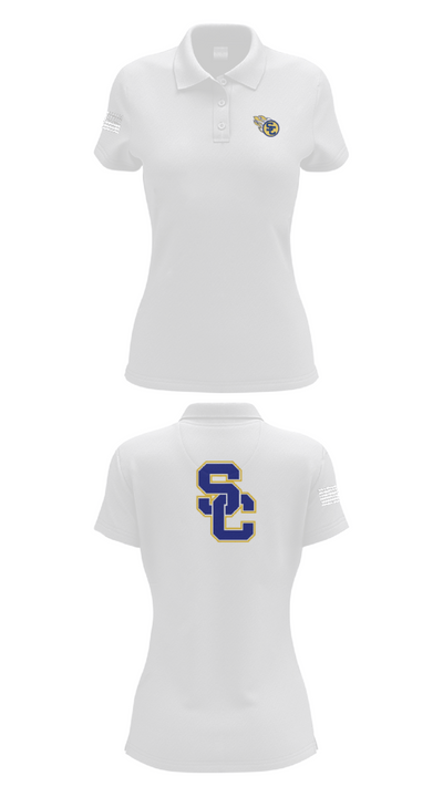 St Charles Catholic High School Football 90732399 Women's Short Sleeve Performance Polo  - 17