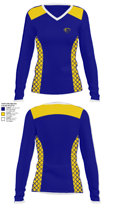 Inderkum High School Softball 73215037 Women's Long Sleeve V-neck Shirt - 27