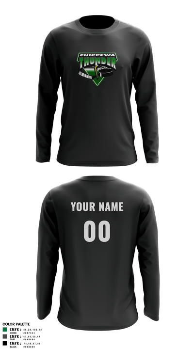 Chippewa Youth Hockey 90833189 Long Sleeve Performance Shirt - 11