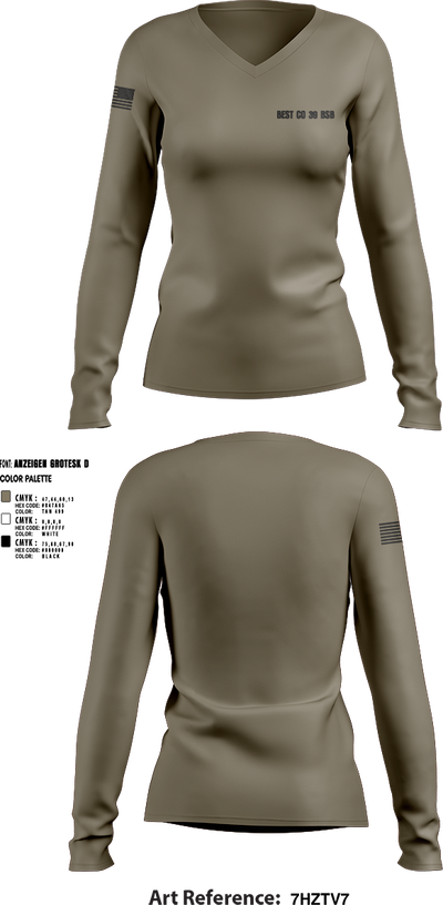 Best co 39 BSB 97174567 Women's Long Sleeve V-neck Shirt - 2
