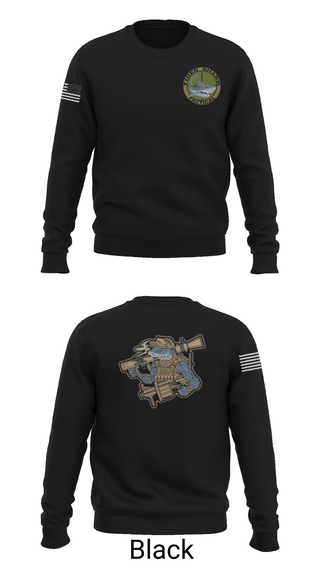 Crew Neck Sweatshirt, Wilmington Tiger Shark, Army, Teamtime, Team time, sublimation, custom sports apparel, team uniforms, spirit wear, spiritwear, sports uniforms, custom shirts, team store, custom team store, fundraiser sports, apparel fundraiser