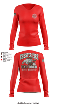 Chester fire explorers 87752590 Women's Long Sleeve V-neck Shirt - 4