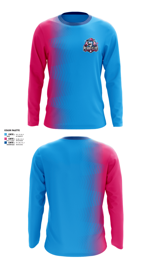 Long Sleeve Performance Shirt, PERRO ELITE, Baseball, Teamtime, Team time, sublimation, custom sports apparel, team uniforms, spirit wear, spiritwear, sports uniforms, custom shirts, team store, custom team store, fundraiser sports, apparel fundraiser