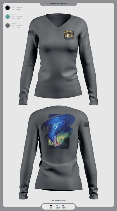 198 92873237 Women's Long Sleeve V-neck Shirt -1 15