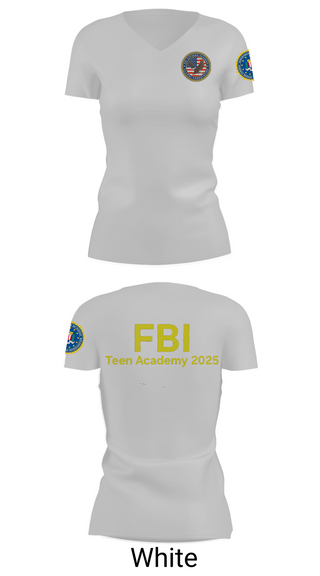 Womens Short Sleeve Vneck Shirt, FBI Citizens Academy, , Teamtime, Team time, sublimation, custom sports apparel, team uniforms, spirit wear, spiritwear, sports uniforms, custom shirts, team store, custom team store, fundraiser sports, apparel fundraiser