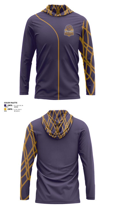 A2Zoe Basketball 60919900 Long Short Sleeve Performance Shirt with hood - 1