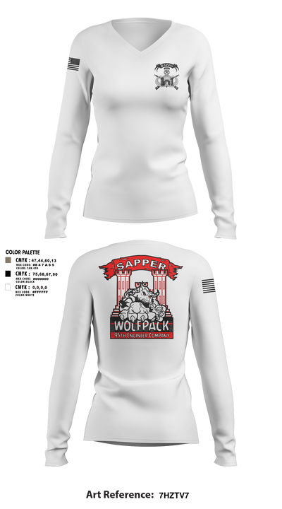 undefined Women's Long Sleeve V-neck Shirt - 2