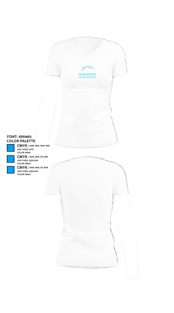 Womens Short Sleeve Vneck Shirt, Innovative Home Services, , Teamtime, Team time, sublimation, custom sports apparel, team uniforms, spirit wear, spiritwear, sports uniforms, custom shirts, team store, custom team store, fundraiser sports, apparel fundraiser