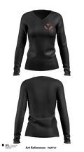 Moose entertain 50717233 Women's Long Sleeve V-neck Shirt - 102