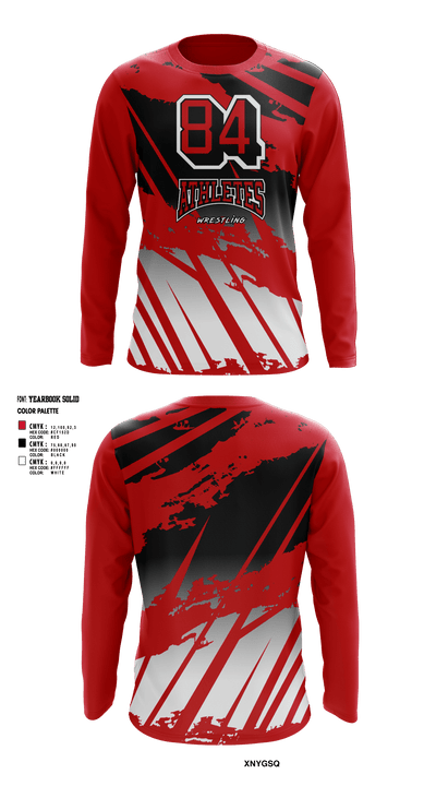 84 Athletes Wrestling 19067308 Long Sleeve Performance Shirt - 1