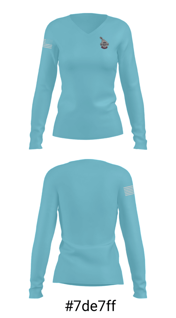 Women's Long Sleeve Vneck Shirt, A-HOOD BONDING, , Teamtime, Team time, sublimation, custom sports apparel, team uniforms, spirit wear, spiritwear, sports uniforms, custom shirts, team store, custom team store, fundraiser sports, apparel fundraiser