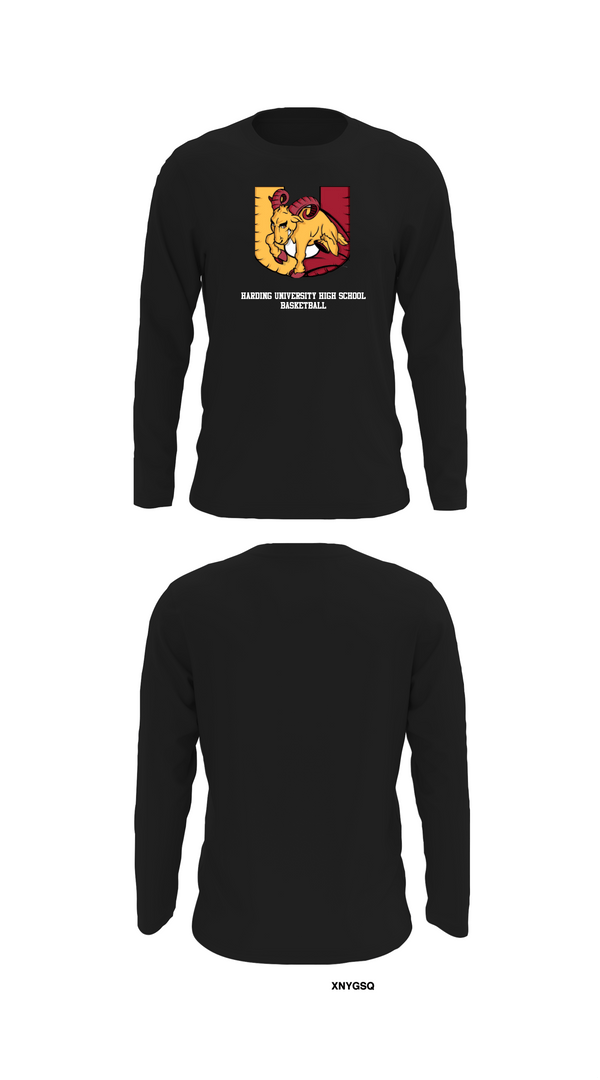 Long Sleeve Performance Shirt, Harding University High School Basketball, Men's Basketball, Teamtime, Team time, sublimation, custom sports apparel, team uniforms, spirit wear, spiritwear, sports uniforms, custom shirts, team store, custom team store, fundraiser sports, apparel fundraiser