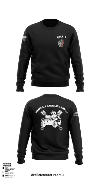 Crew Neck Sweatshirt, FMS 1, OKARNG, , Teamtime, Team time, sublimation, custom sports apparel, team uniforms, spirit wear, spiritwear, sports uniforms, custom shirts, team store, custom team store, fundraiser sports, apparel fundraiser